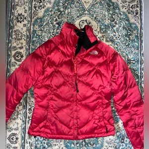 Hot Pink North Face Puffer Coat